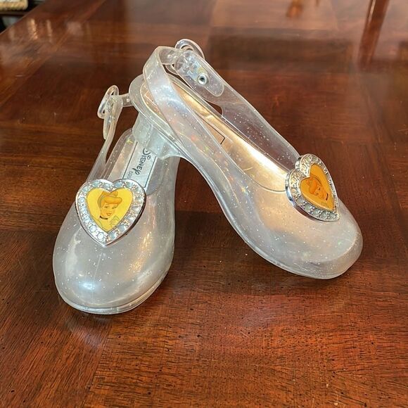 Disney Size 7/8 Cinderella Kids Shoes Slingbacks - Picture 1 of 11
